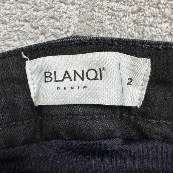 Blanqi Women's Tummy Support Distressed Fray Hem Maternity Jeans Size 2 Black - Picture 10 of 10